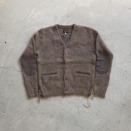 Needles ニードルス カーディガン エルボーパッチ ウール ニット