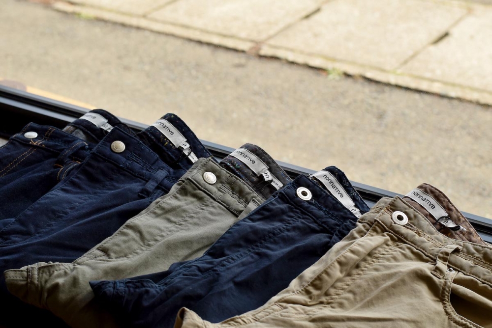 nonnative   ストレッチパンツ　加工ブラック