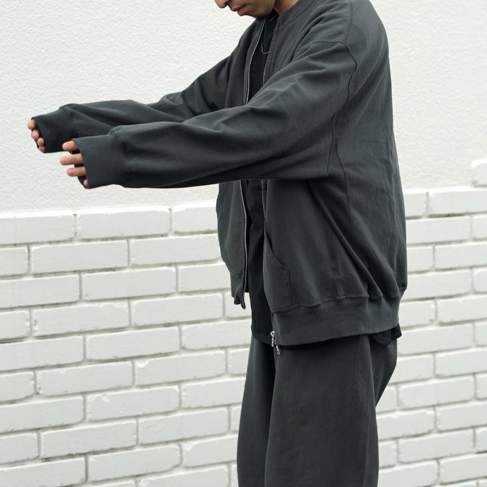 blurhms(ブラームス) Light Sweat Crew-Zipスウェットジップ