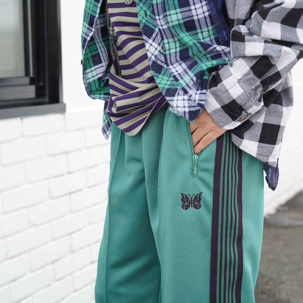 Needles トラックパンツS サックスブルー ストレート S needles トラックパンツ Needles/別注