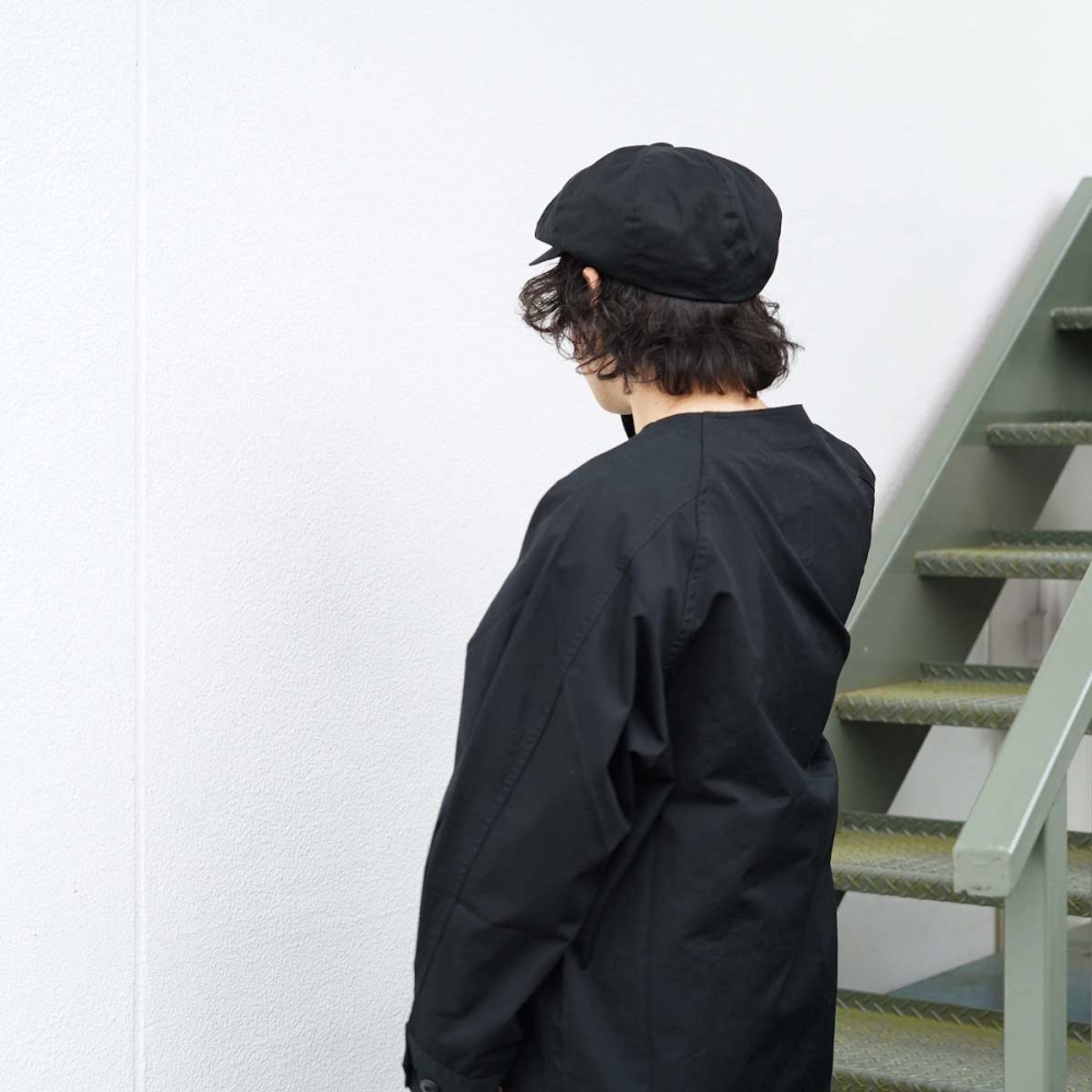 2025SS KIJIMA TAKAYUKI BIG CASQUETTE 黒 3 POLY CHINO FLAT BIG CASQUETTE | KIJIMA TAKAYUKI(キジマ