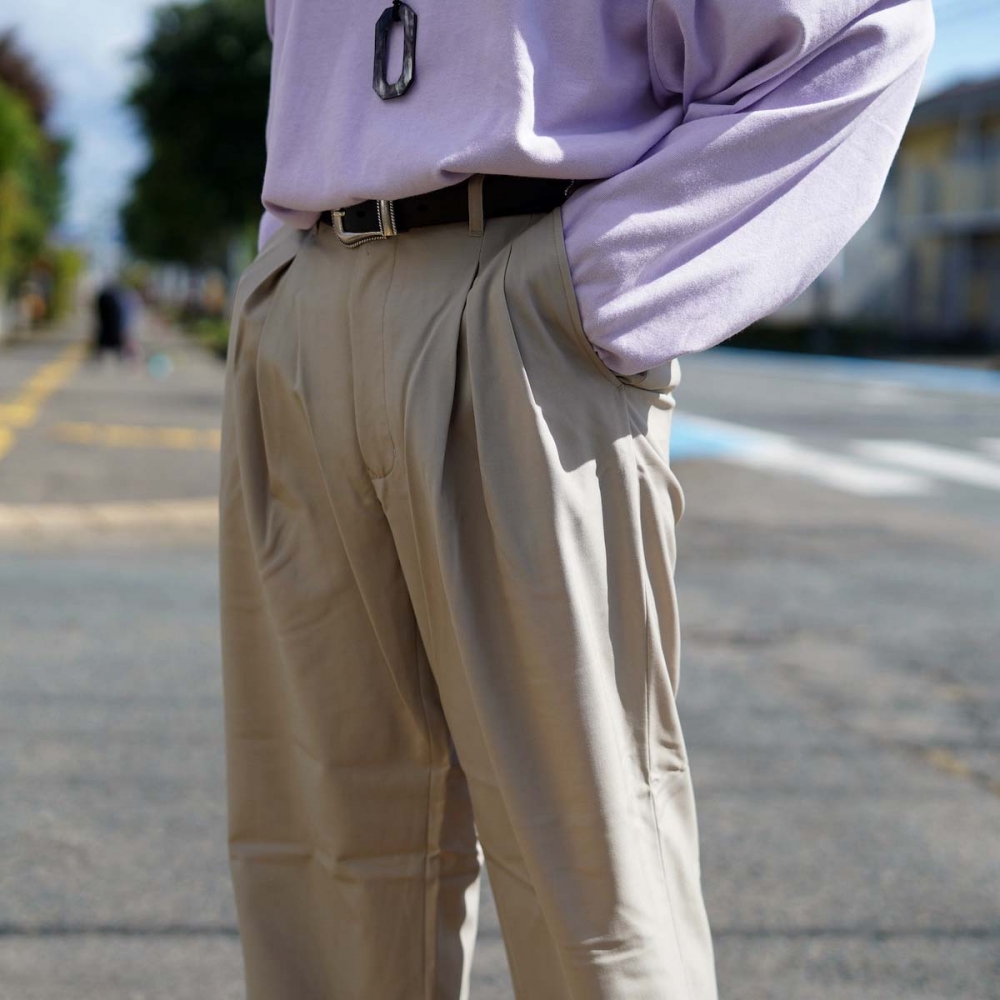 Studio Doe Three-tuck Wide Pants 茶色 Studio Doe Three-tuck Wide Pants 茶色