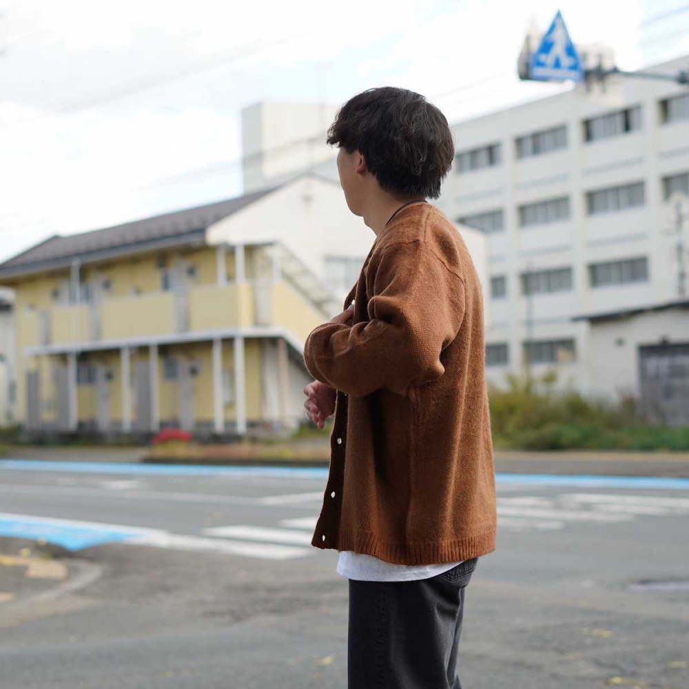 宅送 JOURNAL STANDARD シャギー ペイズリー カーディガン パープル