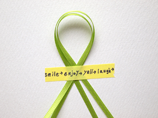 席次表にリングリレー用のリボンを