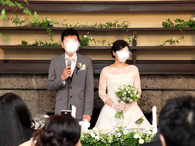 自由学園明日館ウェディング 披露宴 新郎挨拶