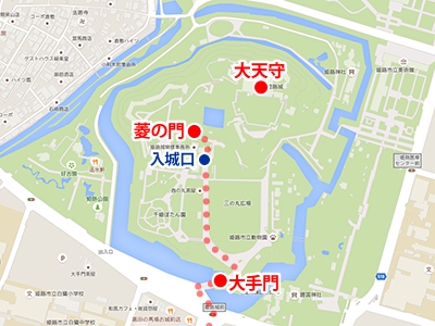 姫路城-城内マップ