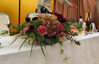 テーブルの花