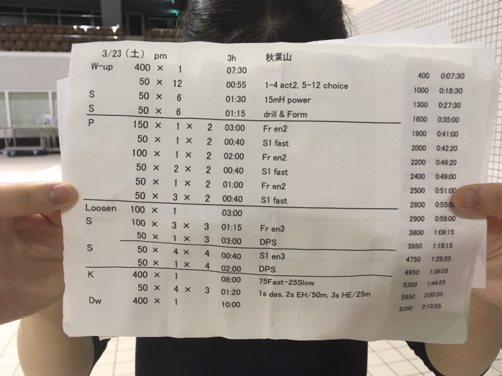 合宿5日目 神戸大学体育会水泳部練習日記