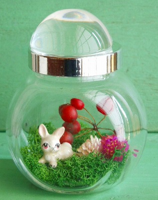 即席！ガラスドーム風箱庭オブジェの作り方 | atelier金銀花の雑貨