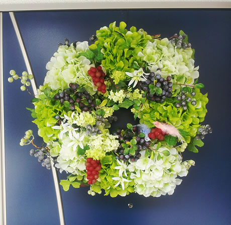紫陽花のリース