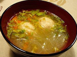 鶏つみれのスープ
