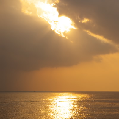 これは湘南の夕日です。
