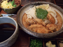 唐庵のかしわ天ざる