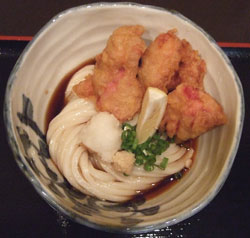 たけうちうどん店のとり天ぶっかけ