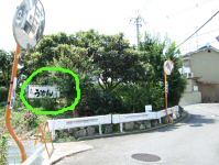 麺の旅歌の裏庭のれん