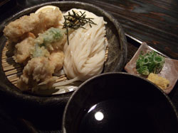 山元麺蔵の鶏ささみ天ざる