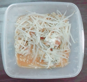 鯖缶味噌煮+もやし レンジでチン