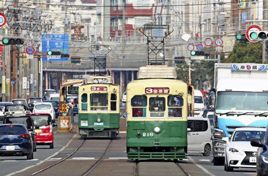 【鉄道部品】長崎電気軌道 路面電車 方向幕(布製) 14)長崎電気軌道 古い時代の電車 方向幕 布製（長崎電気軌道