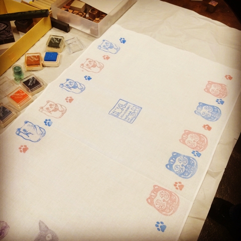 はんこ 手ぬぐい ワークショップ