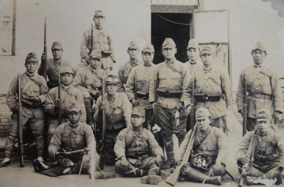 日本軍 寄せ書き 大日本関東軍第四獨立旅 （時代物 貴重 大日本
