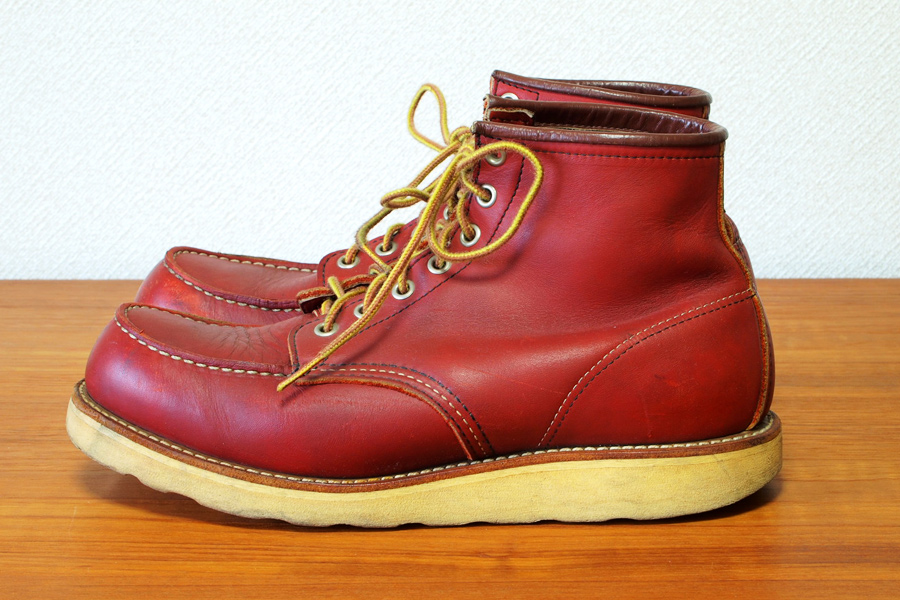 REDWING - 90s 半円犬タグ レッドウィング US8 875 赤茶 オロラセット