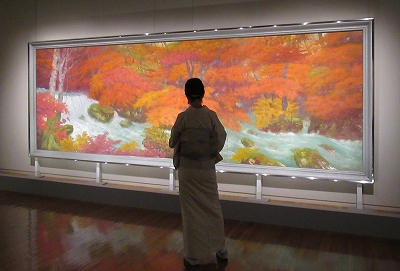 奥田元宋、【奥入瀬】、希少な大判額装用画集より、美品、日本