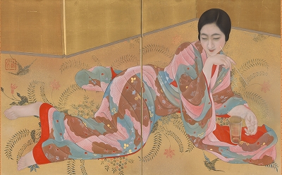 甲斐仁代、【くだもの】、希少な額装用画集より、新品額装付、状態良好 甲斐荘楠音の全貌」 | 青い日記帳
