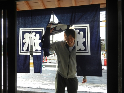 横尾選手来店