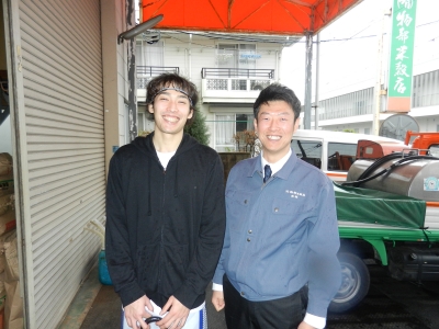横尾選手と店長