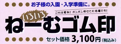ねーむゴム印1