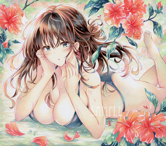 手描きイラスト* 葉月の華* | *mocoの森~イラストブログ* 手描きイラスト* 葉月の華* | *mocoの森~イラストブログ*