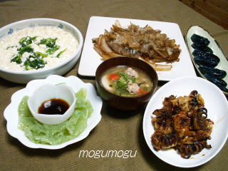 ほうれん草の豆腐あん
