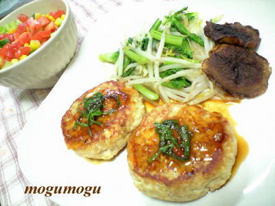 マグロ豆腐のハンバーグ