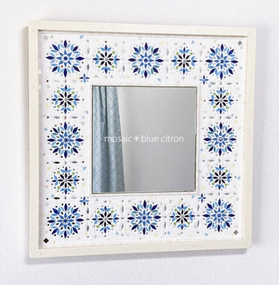 モザイク.モザイクの鏡,タイル,タイルミラー,壁掛け鏡,ウォールミラー,モザイクアート,タイルクラフト,タイルアート