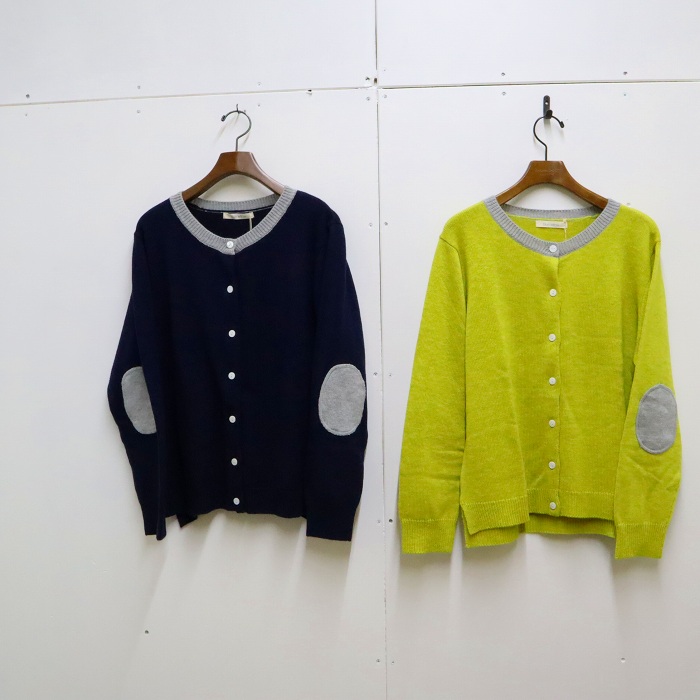 カーディガン bluewillow ブルーウィロー 柄編み 配色カーディガン ホワイト 01CWP29550 カーディガン bluewillow ブルーウィロー 柄編み 配色