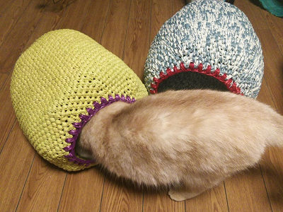 ドームハウス キャットハウス ねこ ベッド 手づくり エコアンダリヤ しずく堂 すてきにハンドメイド 2019年1月号