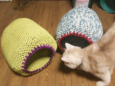 ドームハウス キャットハウス ねこ ベッド 手づくり エコアンダリヤ しずく堂 すてきにハンドメイド 2019年1月号