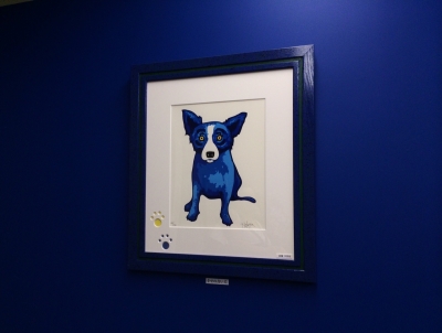 幸せの青い犬の絵 成功者ソムリエ