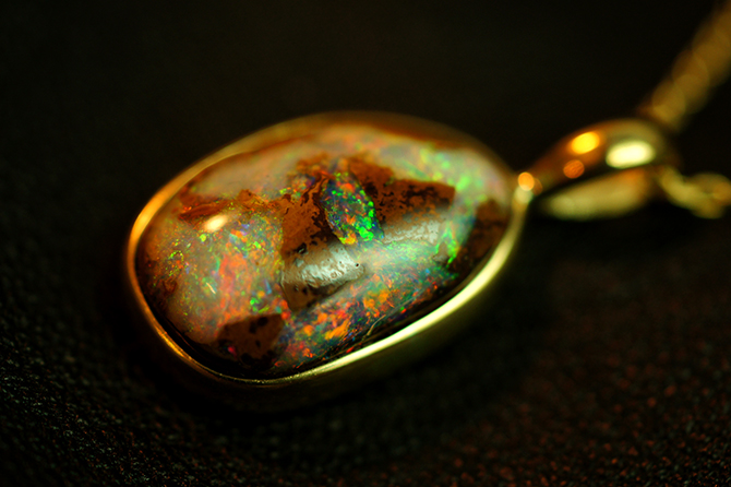 earth art black opal NATURAL KOROIT OPAL