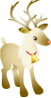 クリスマス画像・トナカイ1。