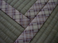 国産無着色無添加基本織り畳表使用のチェック柄縁畳�