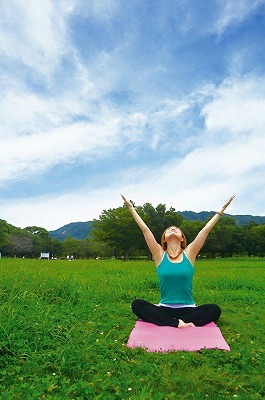 リサイクル天然イ草ゴザで「あおぞらヨガ」を応援?大阪家庭用国産畳専門店うえむら畳1