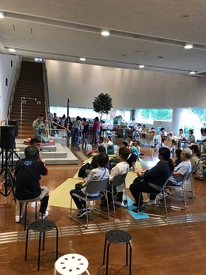小金屋食品納豆大直売会×てくてくマルシェ(川村義肢本社ショールーム)大阪の畳屋さんうえむら畳が応援参加。12
