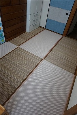 畳デザイン敷き(門真市)ハイハイできる畳へ模様替え:大阪大東市のイマドキの畳屋さんうえむら畳6