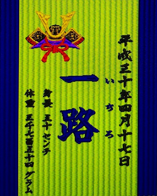 【喜び畳】念願のお子さまの誕生のお祝いと父への還暦祝いを刻む。(喜び畳シリーズ:畳タイプMサイズ)4