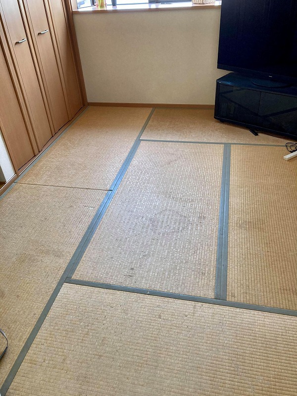 〜見なかったコトの極薄畳を和紙製縁無し琉球畳へ模様替え〜大阪府大東市家庭用国産畳専門店うえむら畳商店4