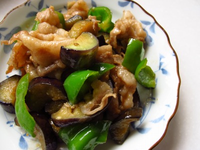 豚肉と茄子ピーマンの味噌炒め
