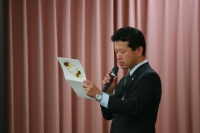 感動テロリスト1号 あかまっちゃんさまが祝電の代読中! 祝電を下さった皆さまありがとうございました!