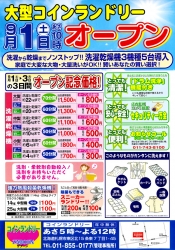 コインランドリーZABOONチラシ