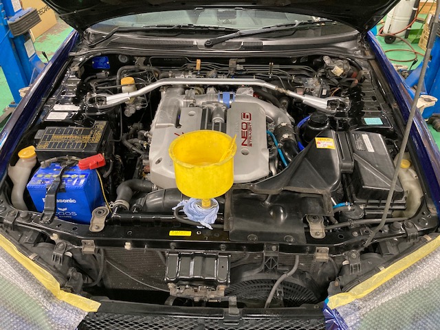 日産スカイライン ER34エンジンオーバーホール エンジン始動